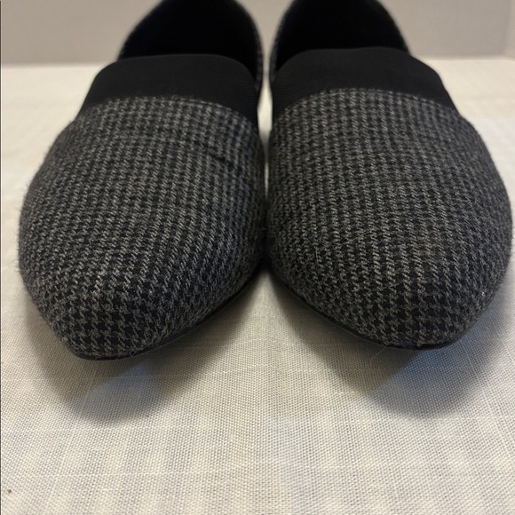 Eileen Fisher Flute Gray Houndstooth Flats d'Orsay Slip Ons 9 - Picture 8 of 11